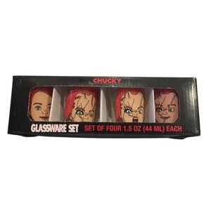 CHUCKY Faces Set of 4 Mini Glassware Set 1.5oz Universal City Studios